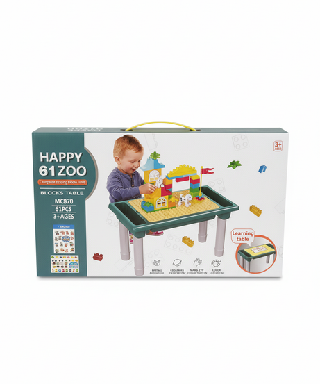 Happy 61Zoo Changeable Building Blocks Table