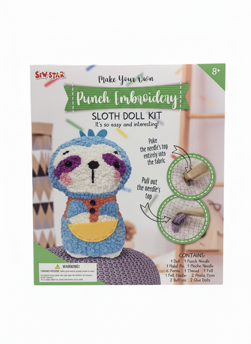 Punch Embroidery Slot Doll Kit