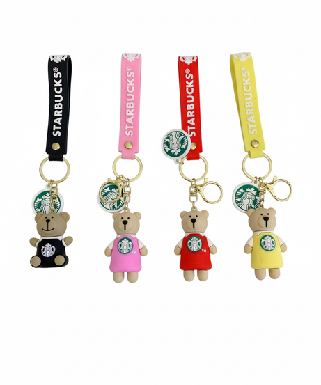 Starbucks Barista Bear Keychain Collection