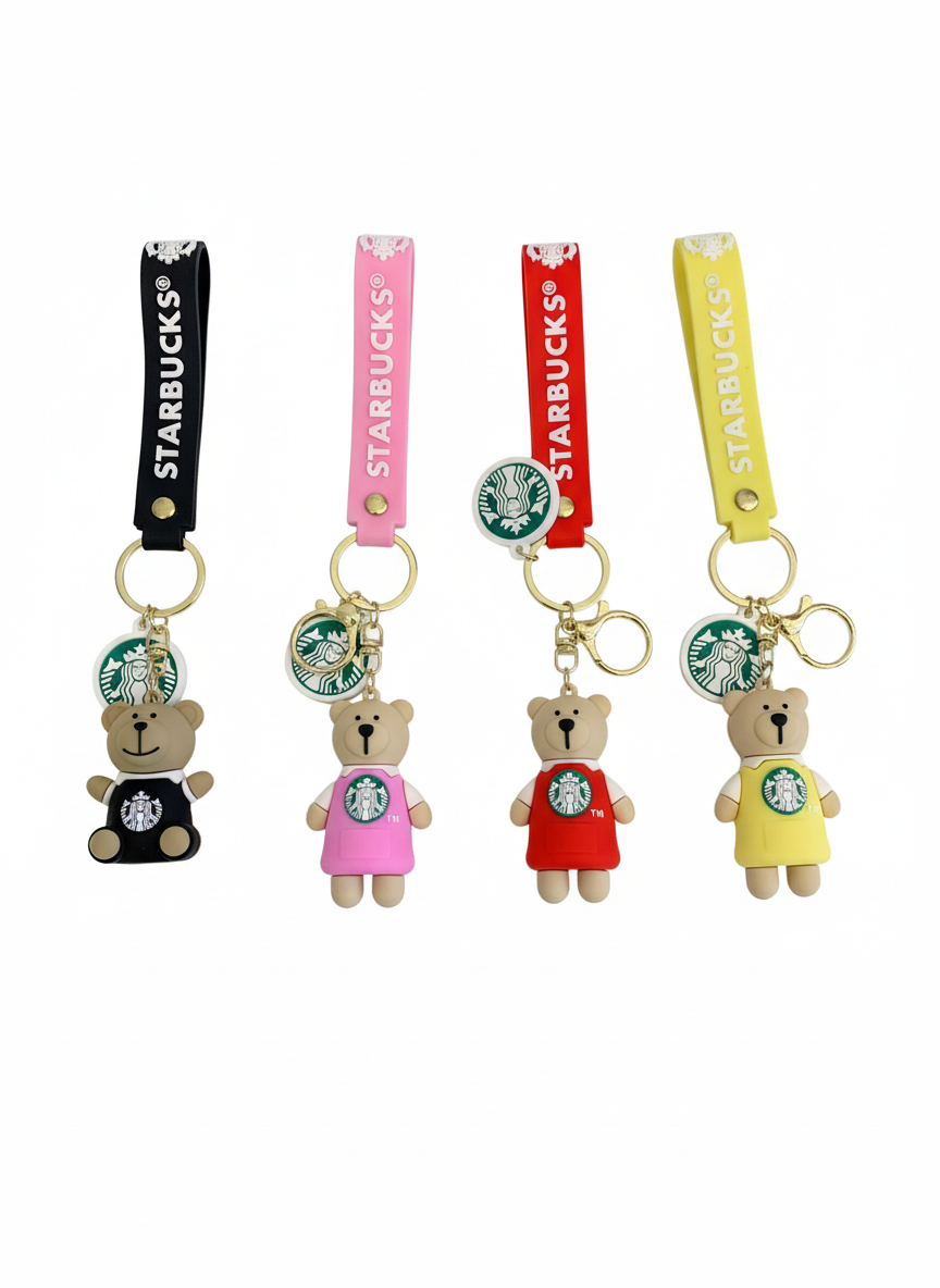 Starbucks Barista Bear Keychain Collection