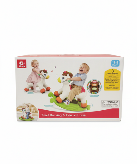 2-In-1 Rocking And Ride On A Horse 18-96 Months 3 Ways To Play