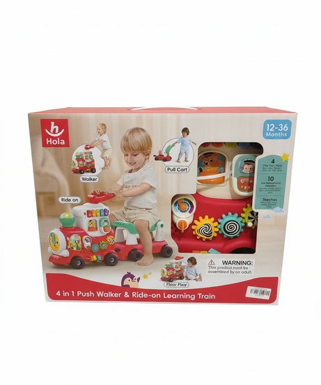 4 In1 Push Walker And Ride On Learning Train