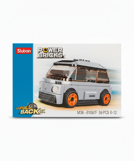 Sluban Power Bricks M38-B1067F Pull Back Van Building Set