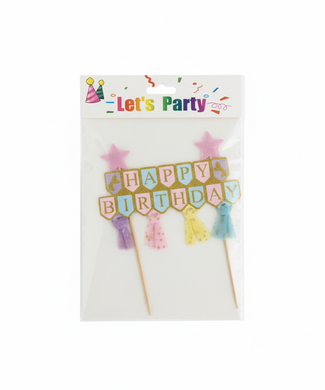Lets Party Happy Birthday Colored Sign