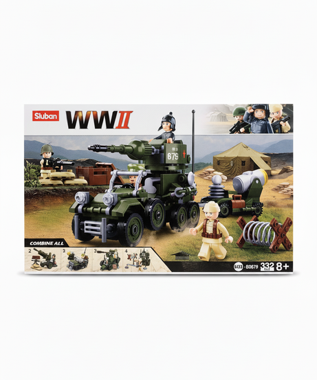 Sluban WWII Armored Vehicle Building Block Set M33-B0679