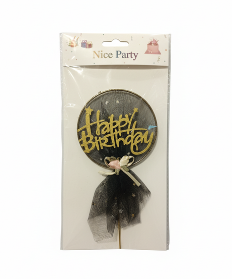 Happy Birthday Sign With Flowers
