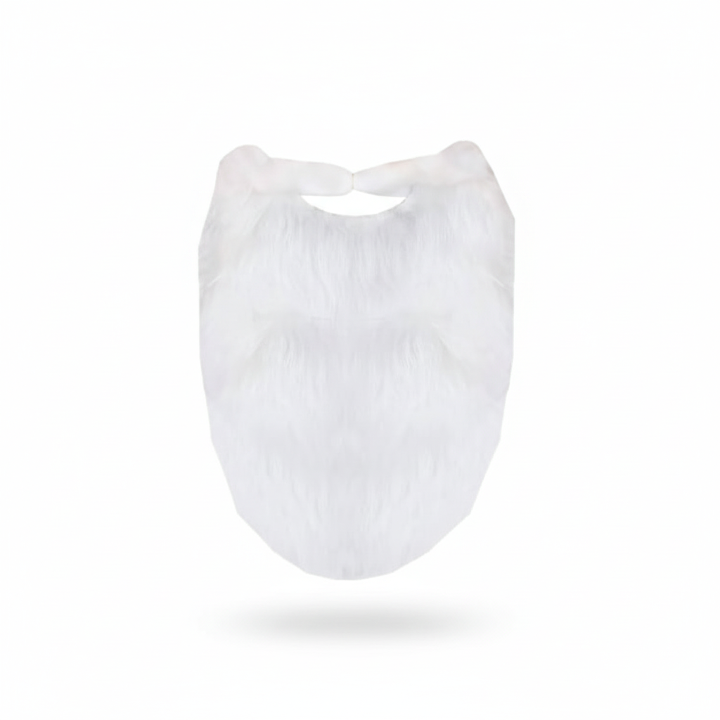 Deluxe White Faux Fur Costume Beard