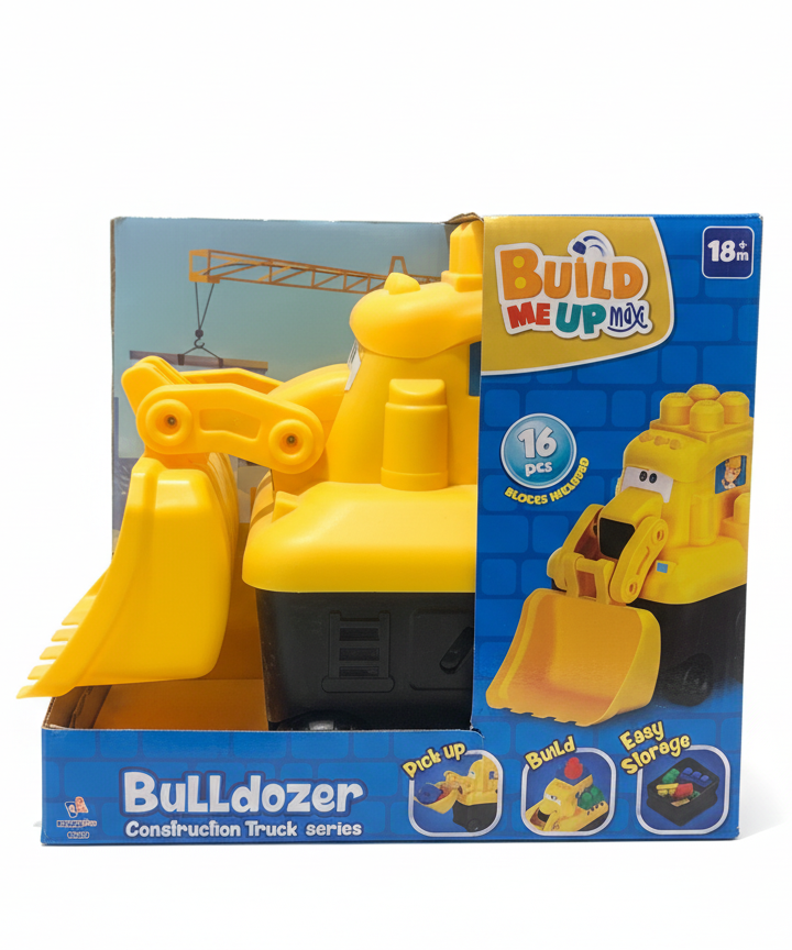 Build Me Up Maxi Bulldozer Construction Truck Series 16 PCS