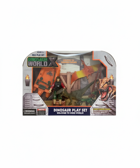 Dinosaur Park Dinosaur Play Set Orange Boat