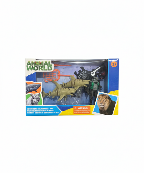 Animal World Sharks And Diving Man