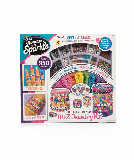 Cra-Z-Art Shimmer 'n Sparkle Spell & Stack Totally Trendy A to Z Jewelry Kit