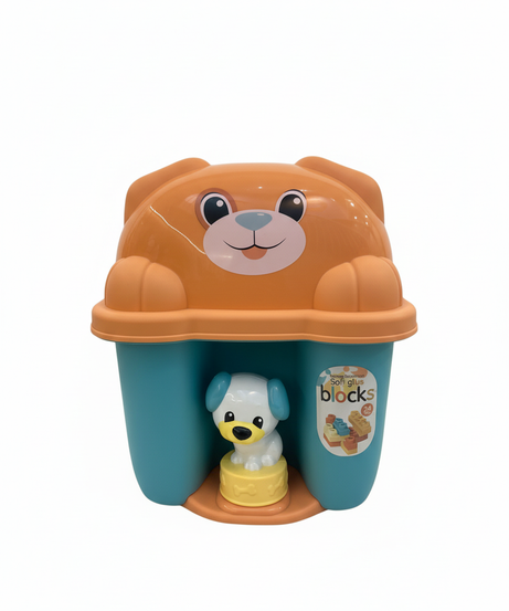 Bear House Soft Glue Building Blocks Playset