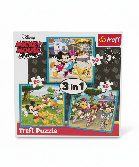 Disney Mickey Mouse And Friends 3 In1 Puzzle Trefl