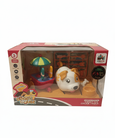 Sound Activation Dog Doggy House Sweet Ice Cream Truck