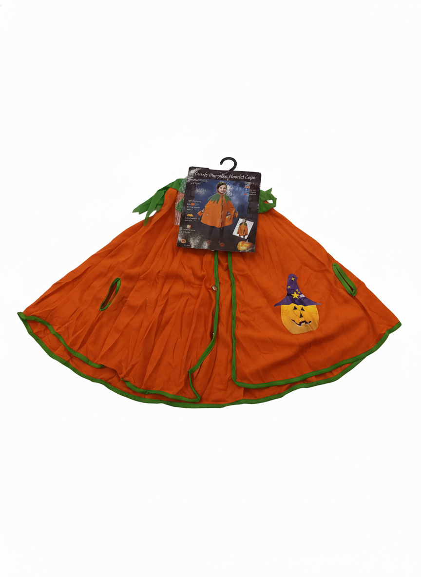 Comfy Pumpkin Hooded Cape