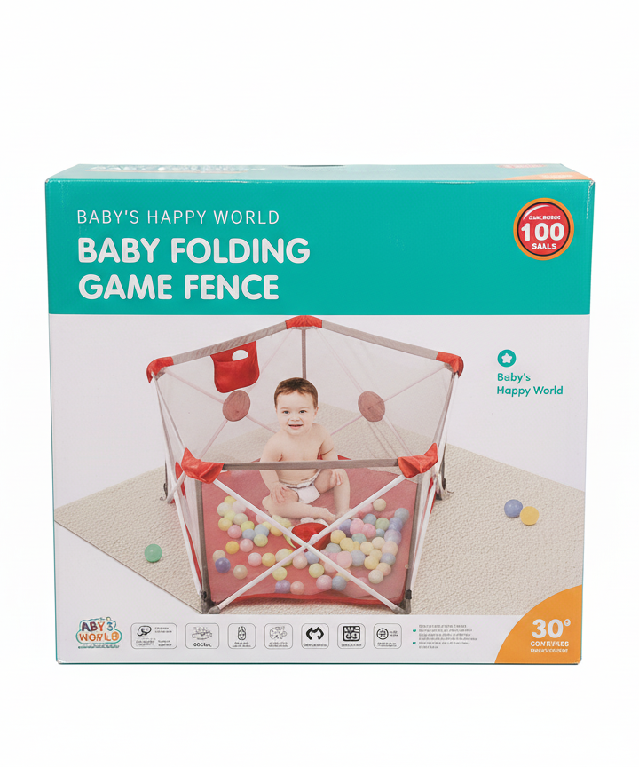 Baby's Happy World Baby Folding Game Fence