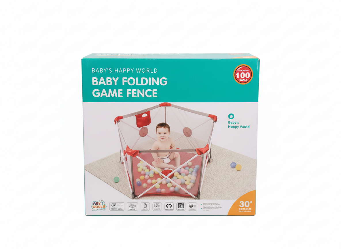 Baby's Happy World Baby Folding Game Fence