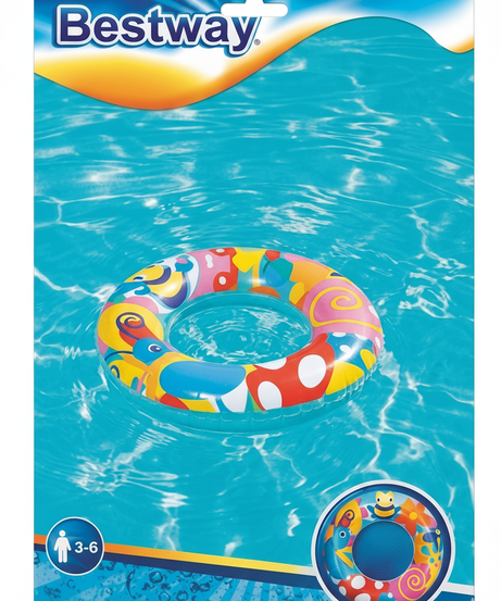 Bestway Colorful Patterned Kids' Swim Ring