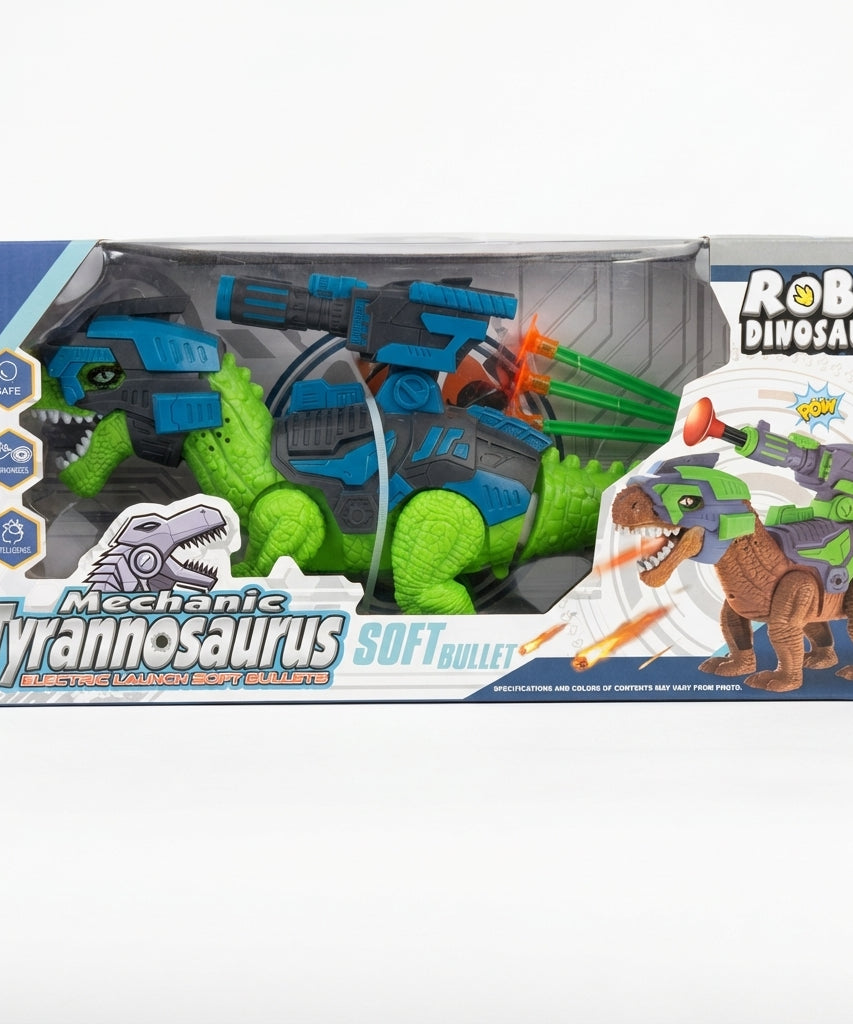 ROBO DINOSAUR Mechanic Tyrannosaurus Electric Launch Soft Bullet Toy