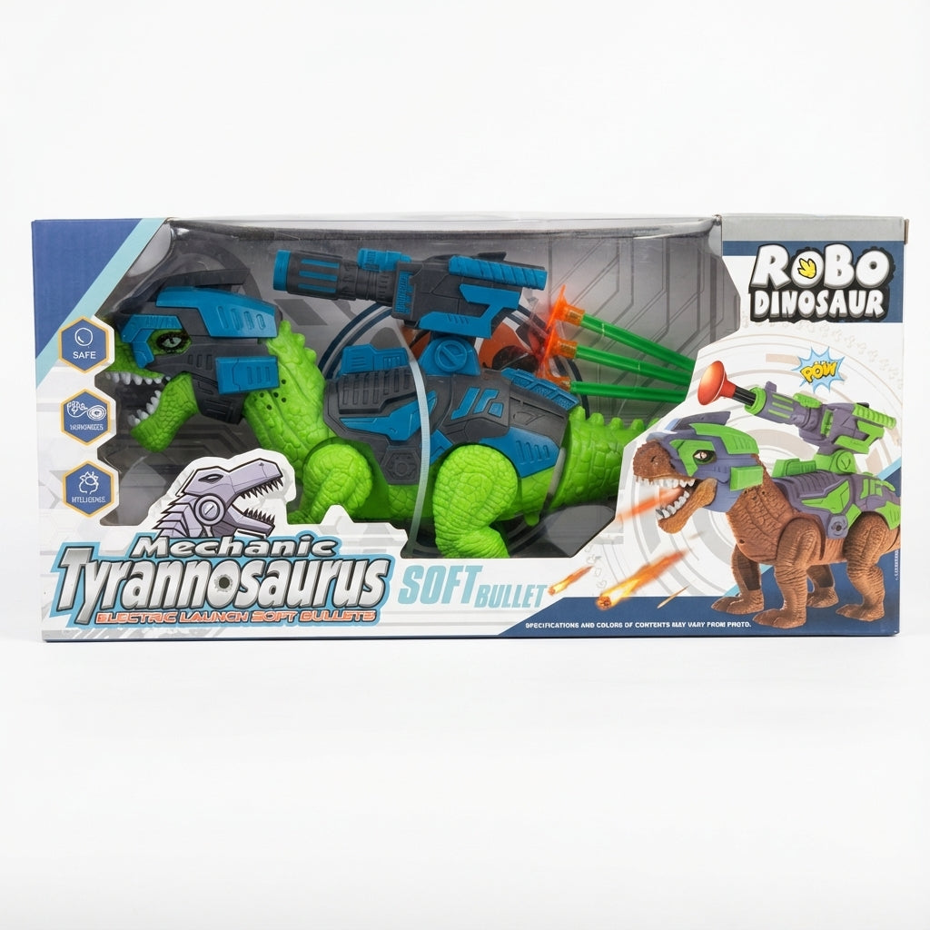 ROBO DINOSAUR Mechanic Tyrannosaurus Electric Launch Soft Bullet Toy