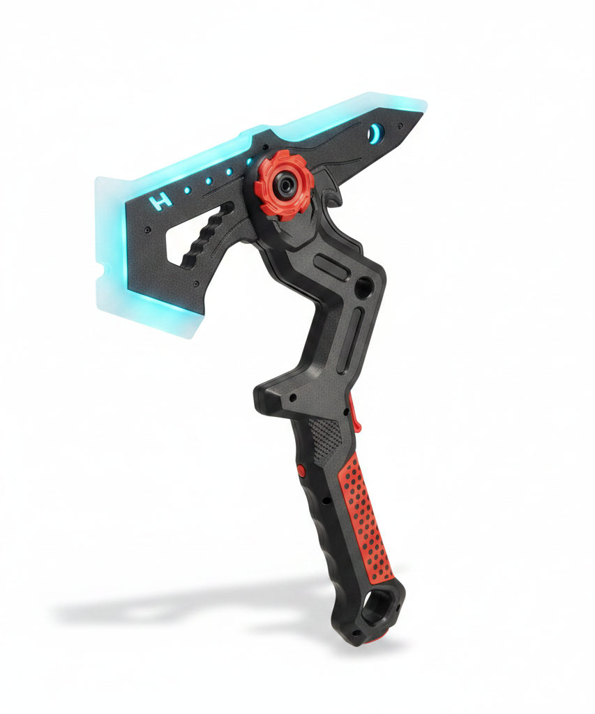 Futuristic Light-Up Toy Axe with Ergonomic Grip