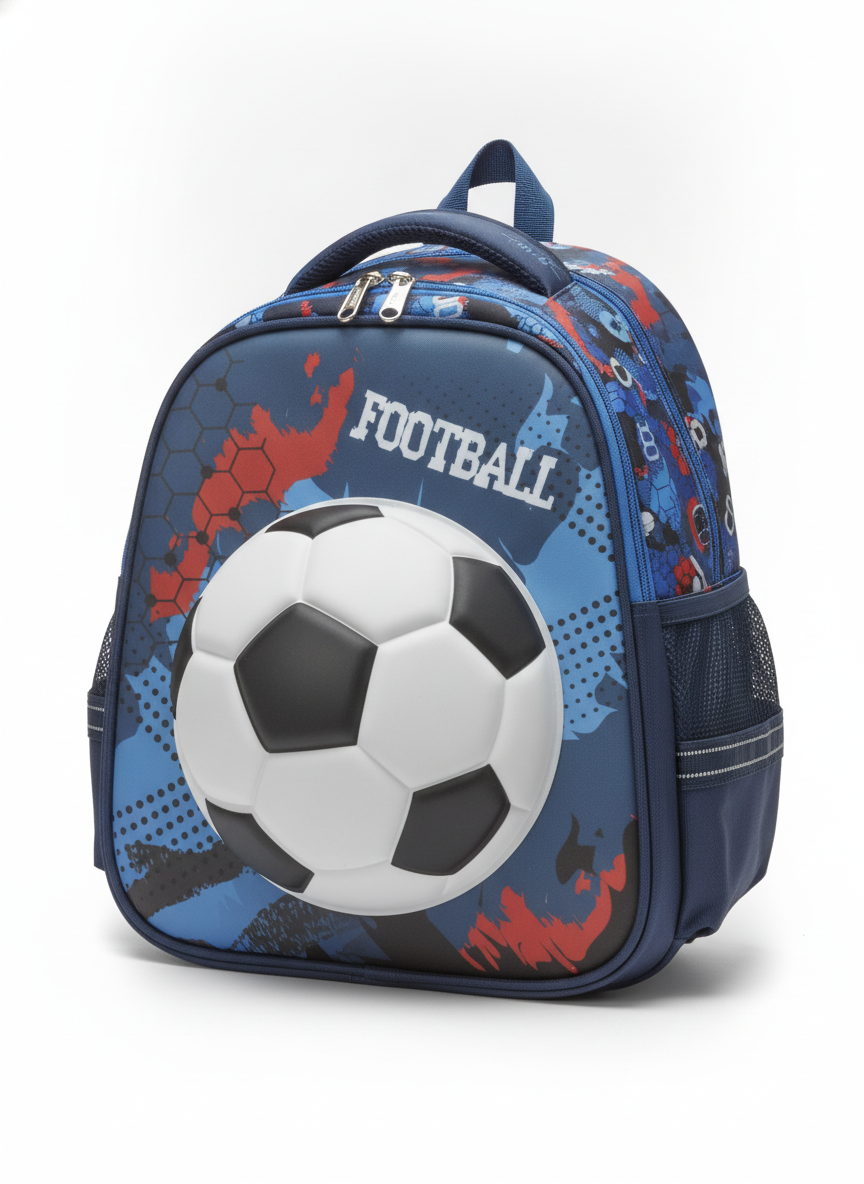 Football 3D Kids Backpack (Size 17)