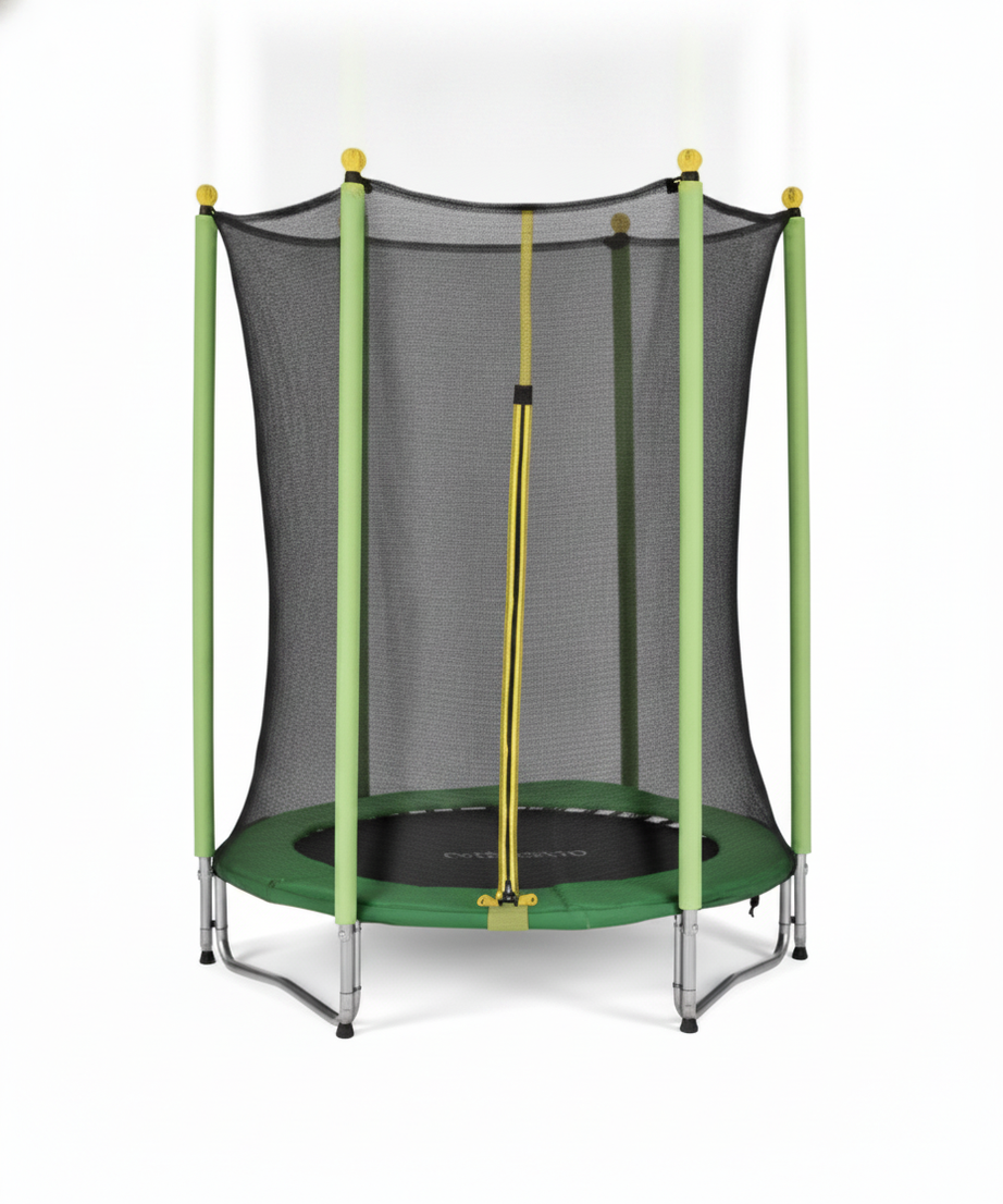 OUTSUNNY Kids' Mini Trampoline with Safety Enclosure