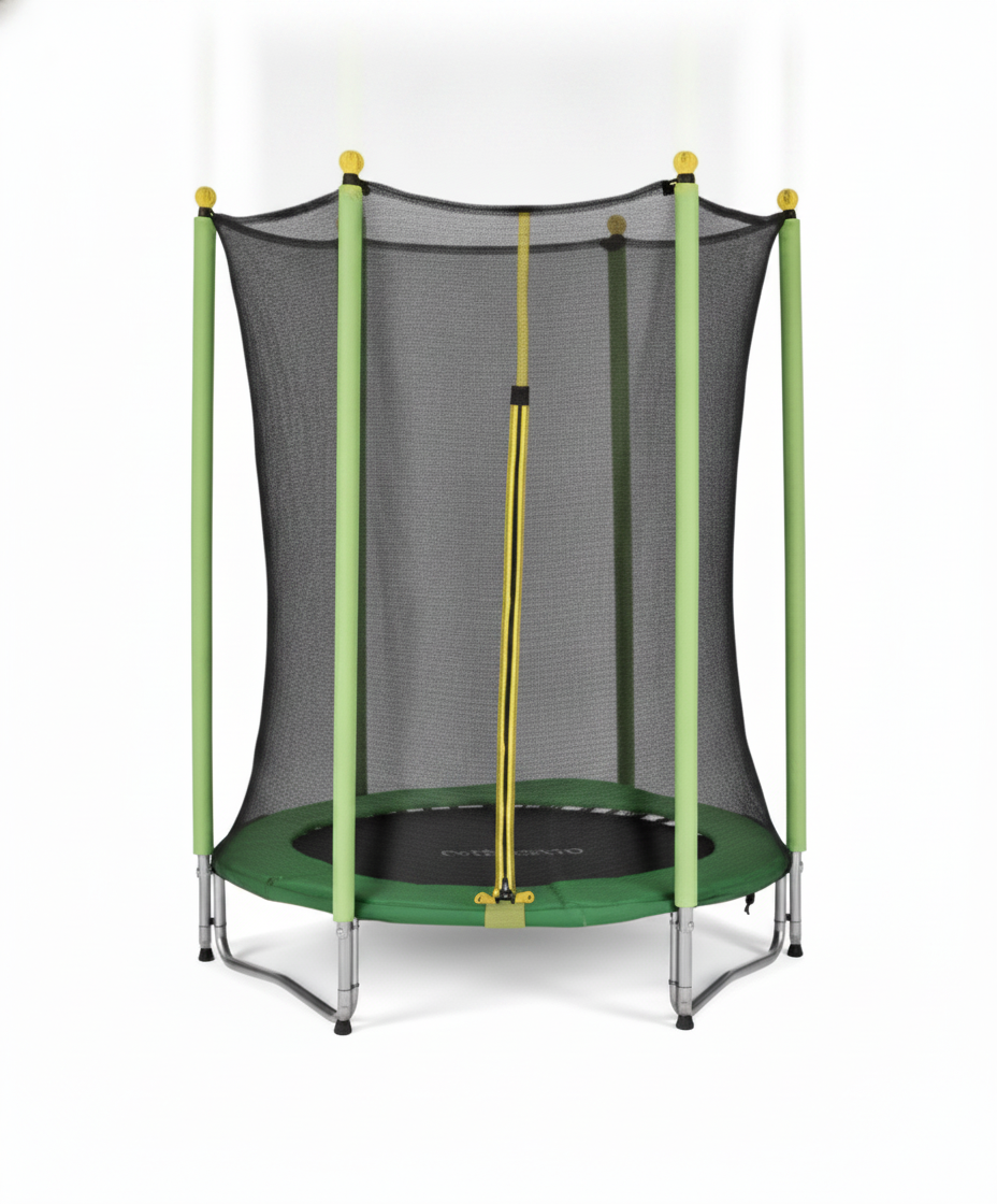 OUTSUNNY Kids' Mini Trampoline with Safety Enclosure