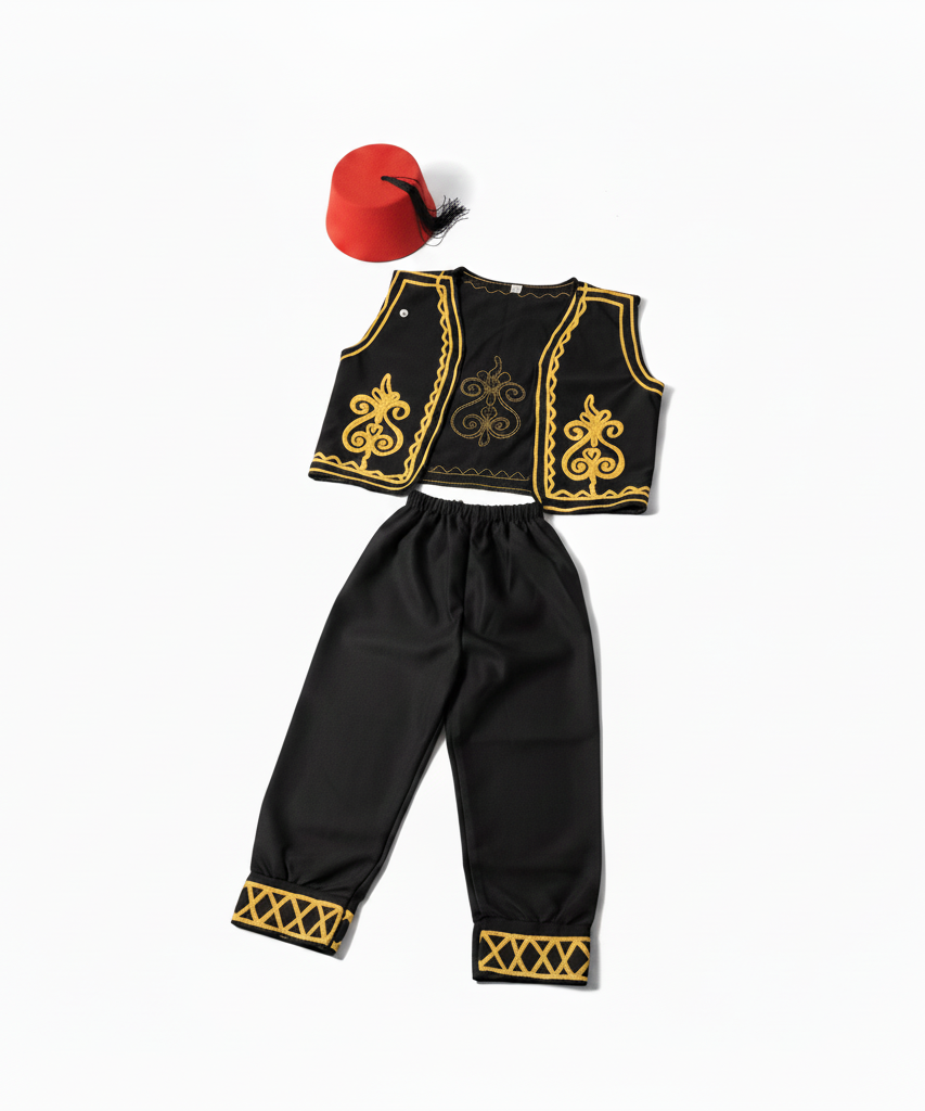 Children's Traditional Fez and Vest Costume Set
