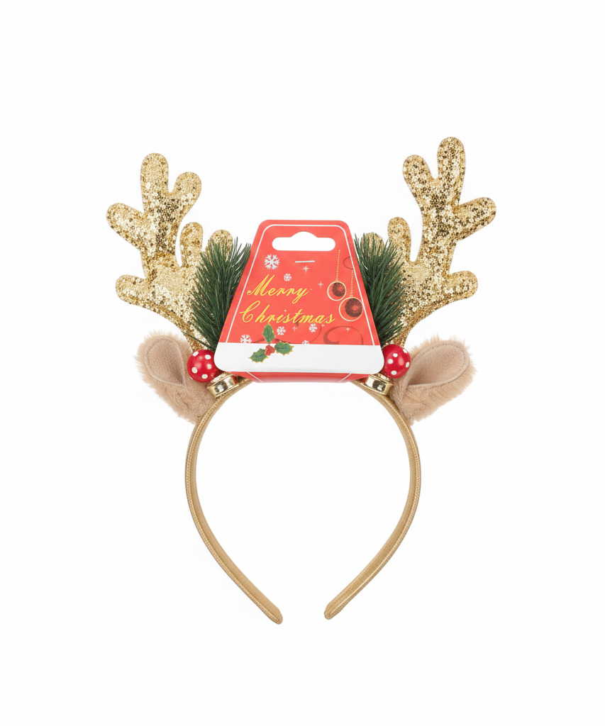 Sparkling Reindeer Antler Christmas Headband