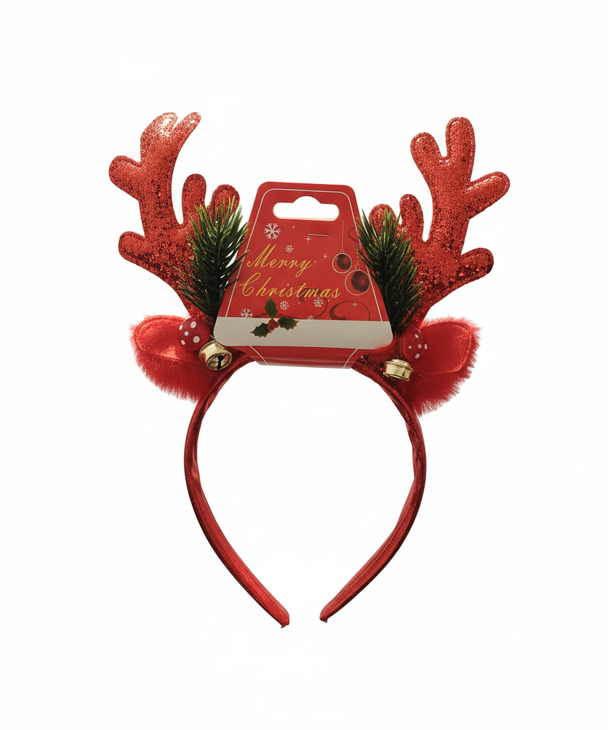 Sparkling Reindeer Antler Christmas Headband