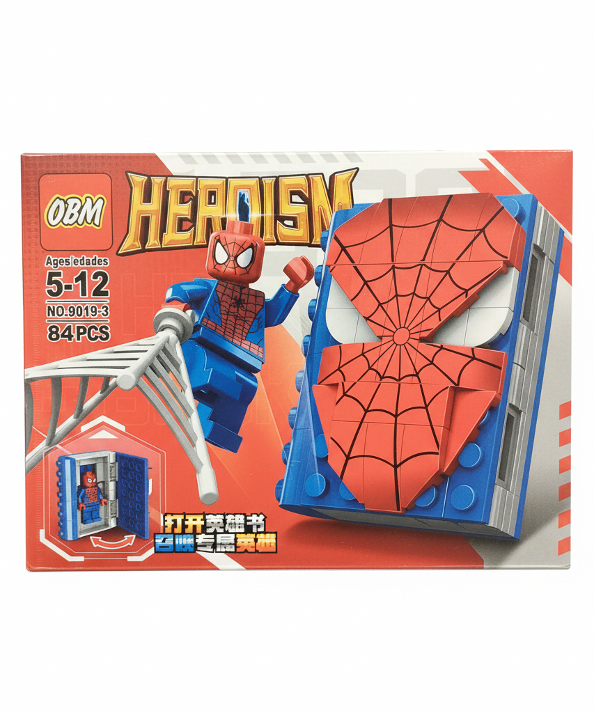 OBM HEROISM Building Block Set: Batman-Style Openable Book No. 9019-2