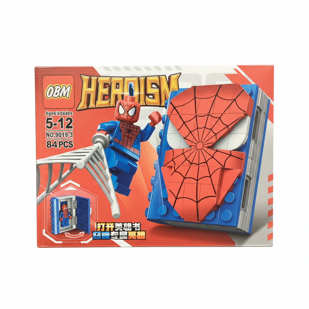 OBM HEROISM Building Block Set: Batman-Style Openable Book No. 9019-2