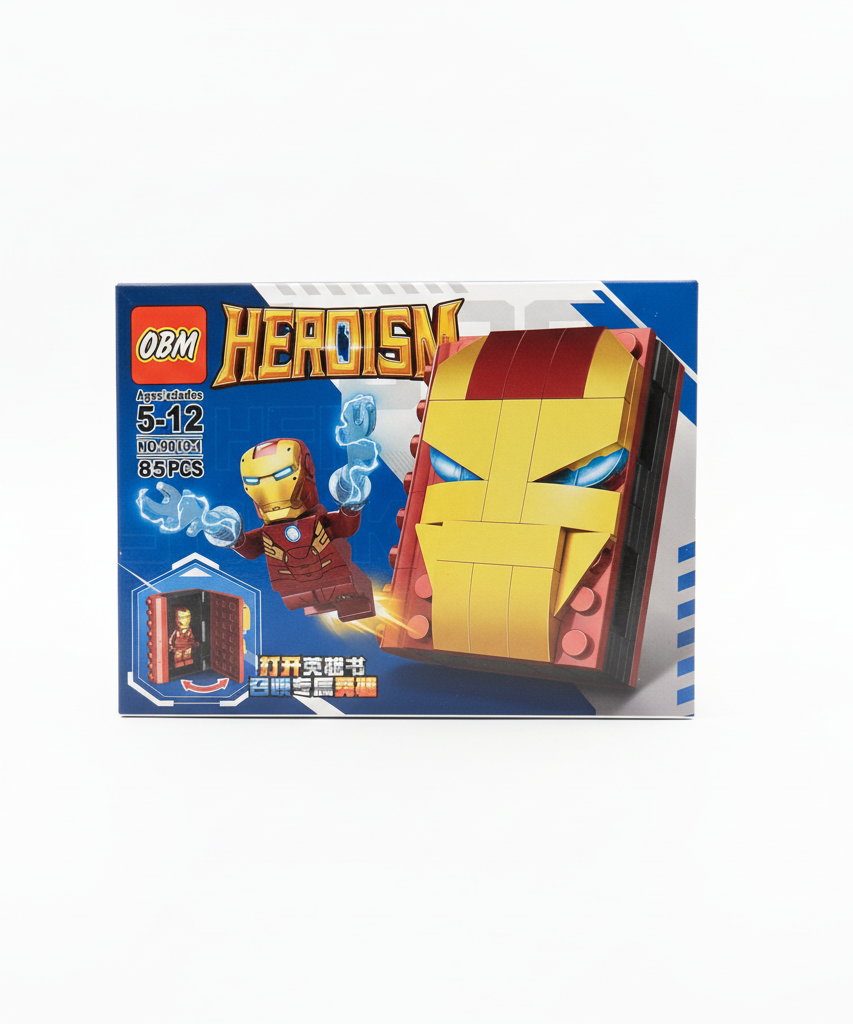 OBM HEROISM Building Block Set: Batman-Style Openable Book No. 9019-2