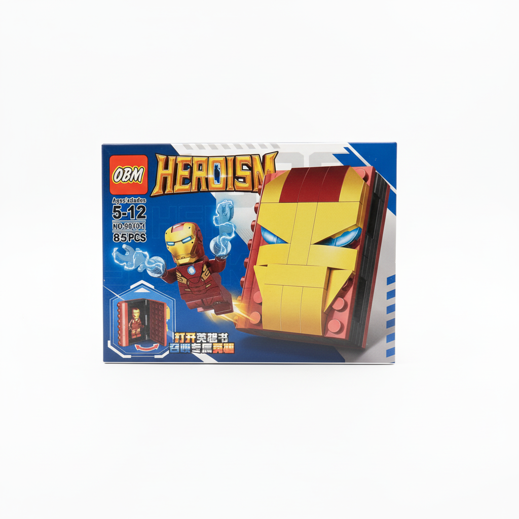 OBM HEROISM Building Block Set: Batman-Style Openable Book No. 9019-2