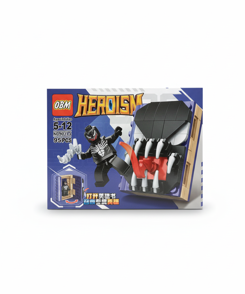 OBM HEROISM Building Block Set: Batman-Style Openable Book No. 9019-2
