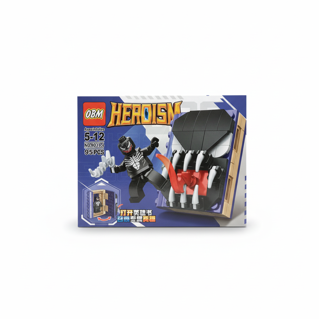 OBM HEROISM Building Block Set: Batman-Style Openable Book No. 9019-2