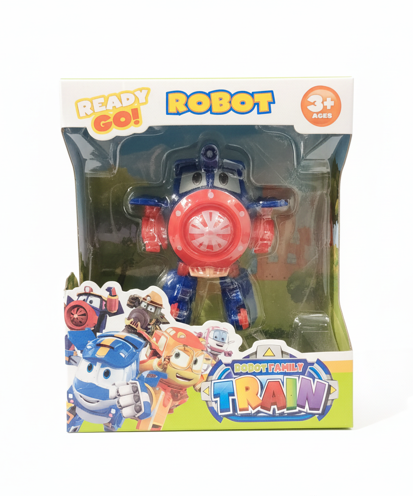 Ready Go! Robot Family Train Collectible Figures Set