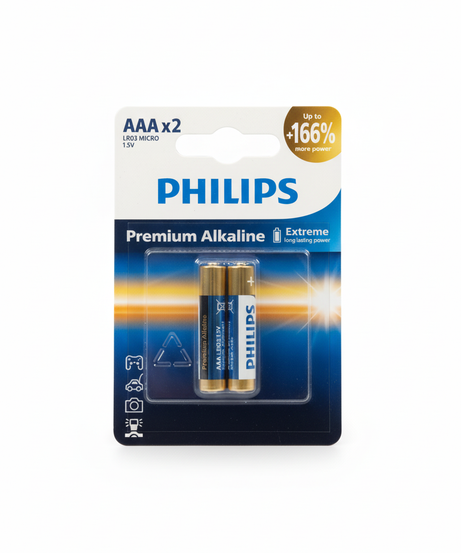 Philips Premium Alkaline AA LR6 Mignon Batteries - 2 Pack