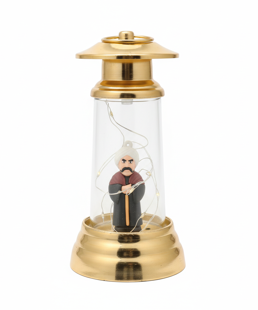 Antic Group Old Man Figurine LED Decorative Lantern