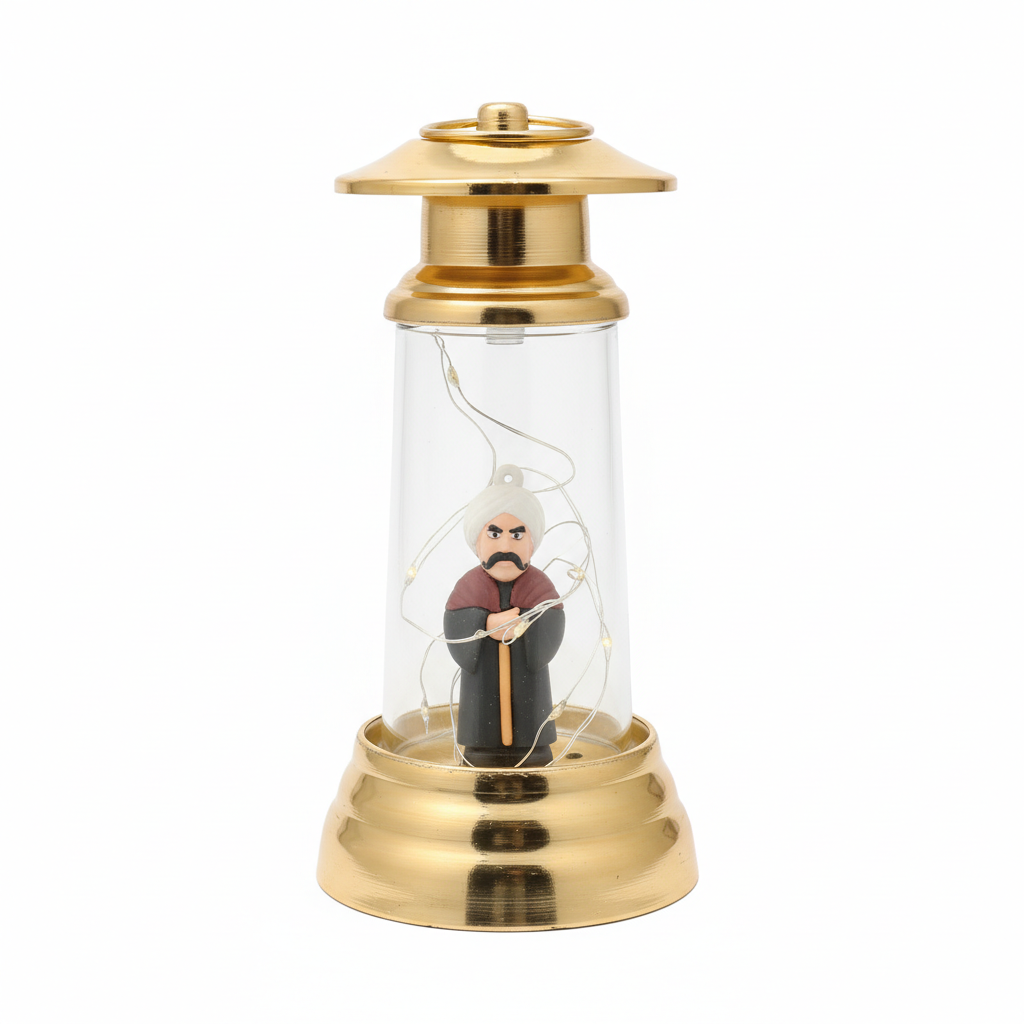 Antic Group Old Man Figurine LED Decorative Lantern