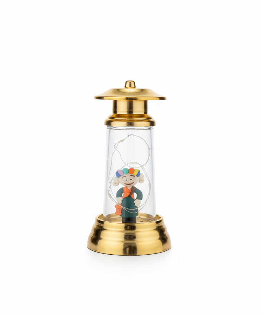 Antic Group Old Man Figurine LED Decorative Lantern