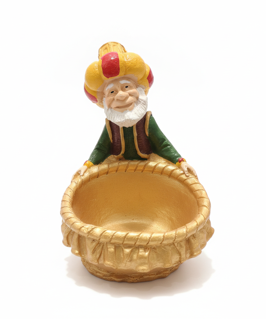 Smiling Wise Man Figurine Candy & Trinket Dish