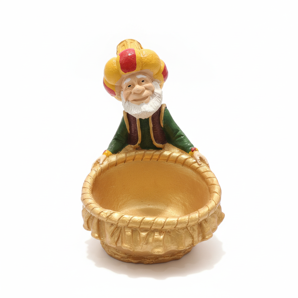 Smiling Wise Man Figurine Candy & Trinket Dish