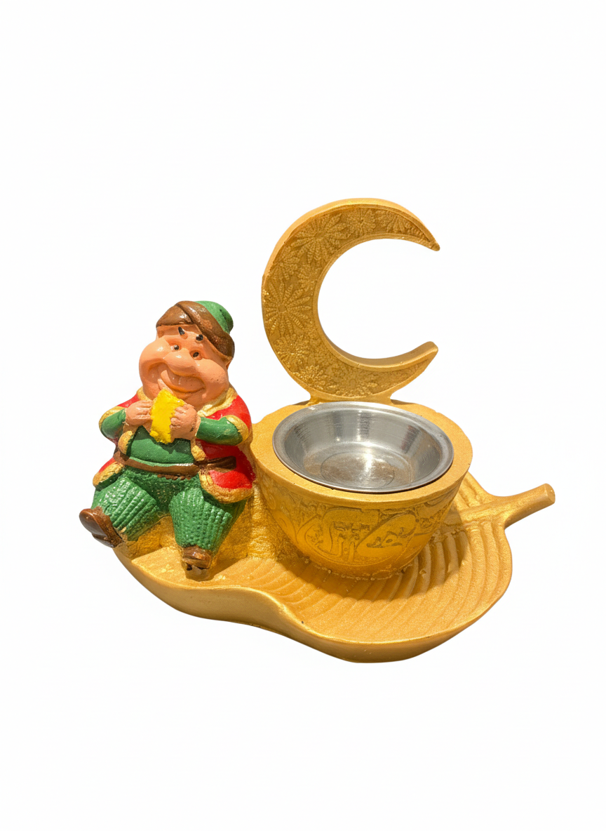 Festive Character & Crescent Moon Incense Burner