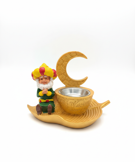 Festive Character & Crescent Moon Incense Burner