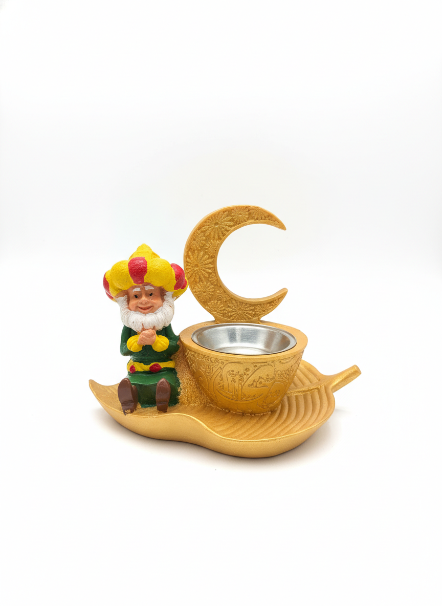 Festive Character & Crescent Moon Incense Burner