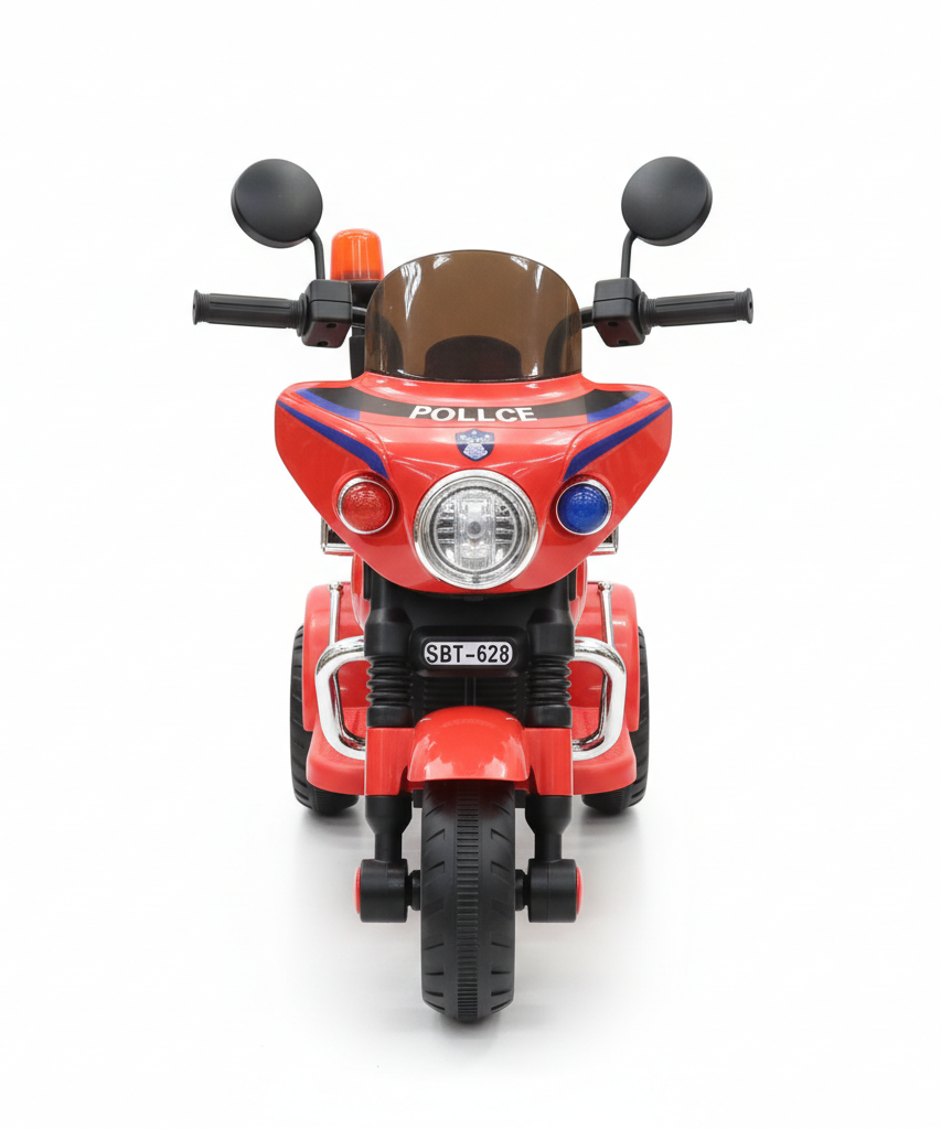 Pink Police-Themed Ride-On Motorcycle Toy