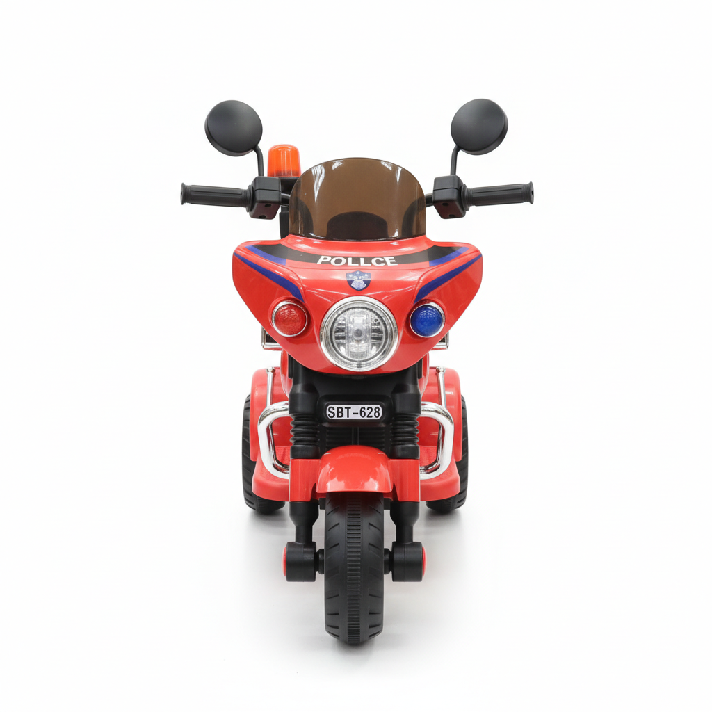 Pink Police-Themed Ride-On Motorcycle Toy