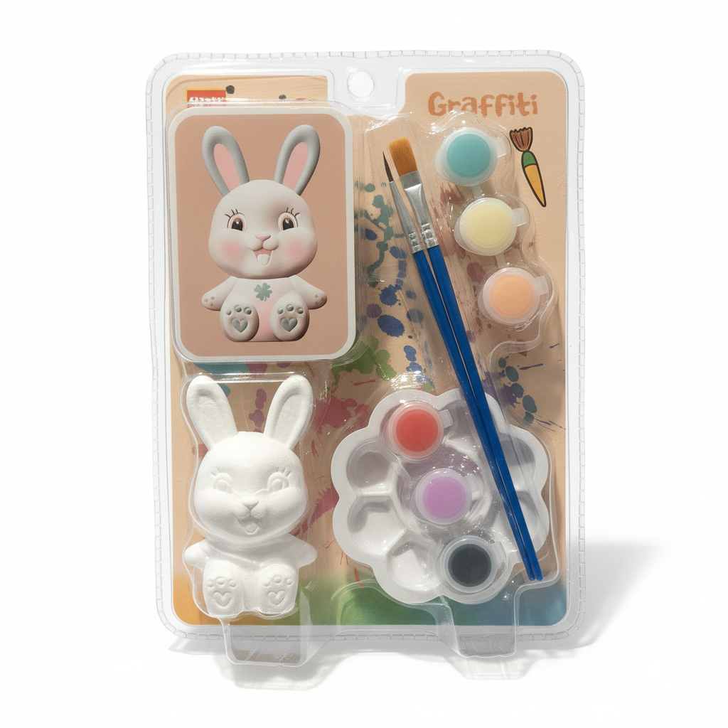 Qubeile Graffiti Paint Your Own Deer Figurine Craft Kit